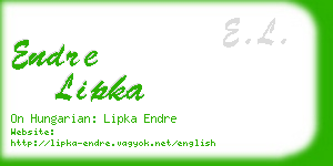 endre lipka business card